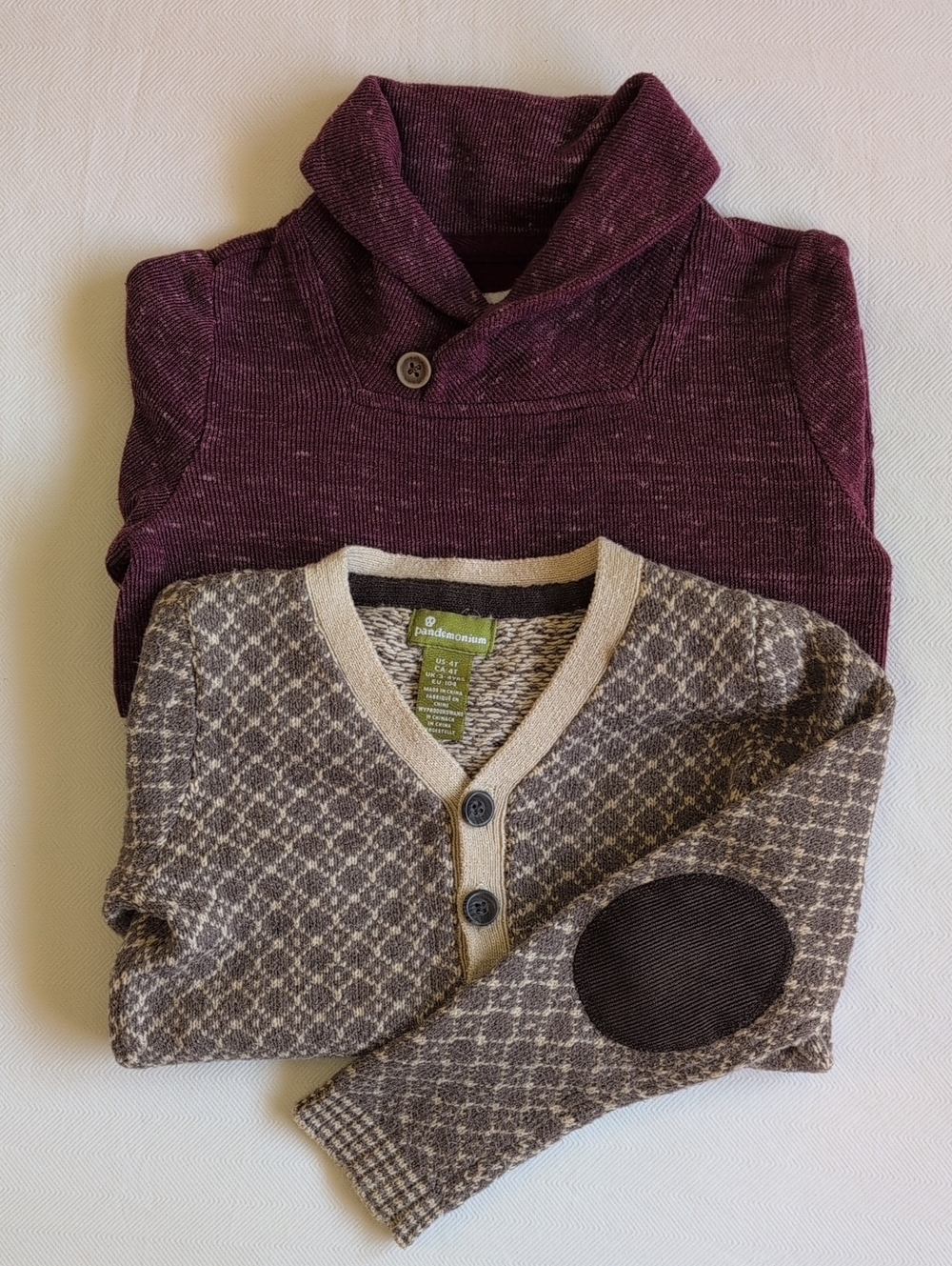 Old Navy & Pandemonium Toddler Boys Fair Isle Cardigan & Sweater Duo 4T 2pc Lot